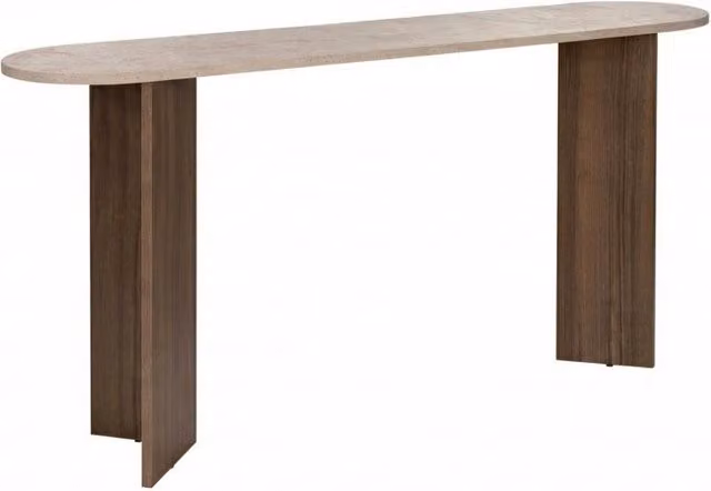 Consolle moderna Hanah Home in legno beige e marrone L/P/H: 150 x 35 x 75 cm – 1