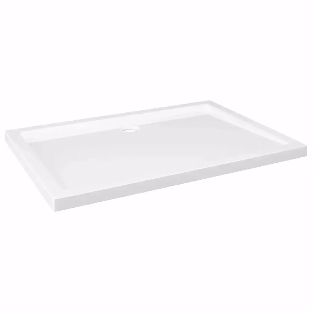 Piatto doccia rettangolare vidaXL in plastica bianca L: 110 cm, P: 80 cm – 2