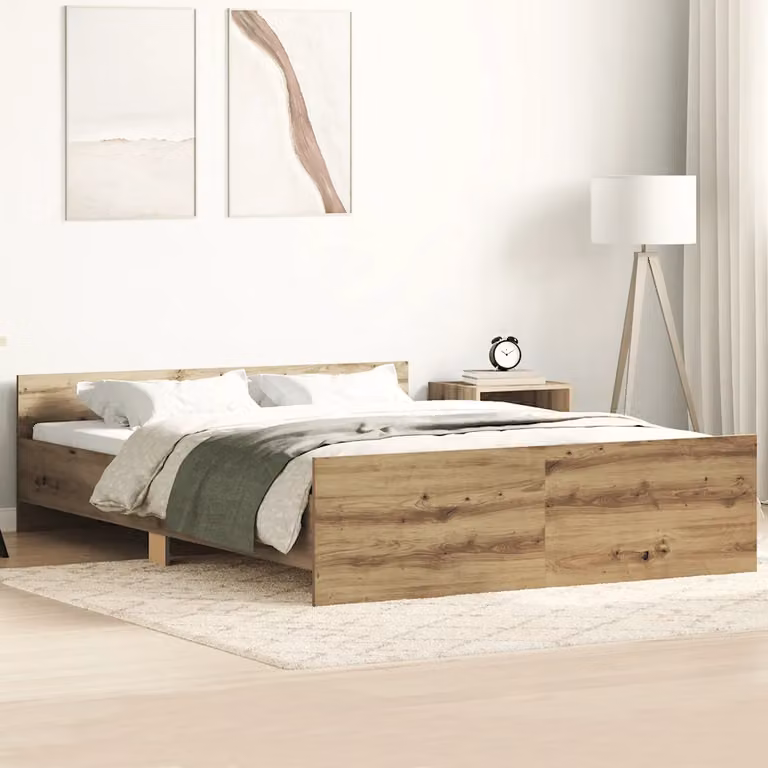 Giroletto vidaXL in legno di pino color marrone con doghe piatte, L: 138 cm, P: 50 cm, H: 193 cm