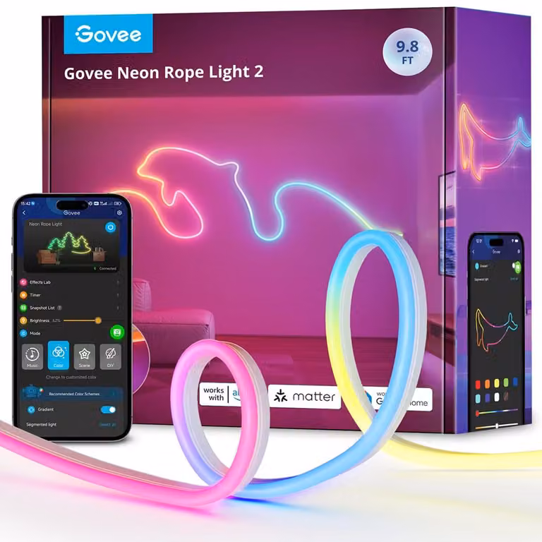 Govee Neon Led Rope Light 2 H61d3-w strisce luminose a led Rosa Rosa Rosa Taglia unica
