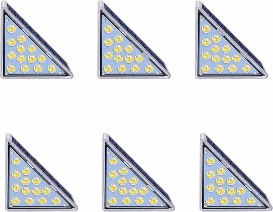 Luci solari a gradini, impermeabili IP67, potenza 80 lumen, 6 pezzi