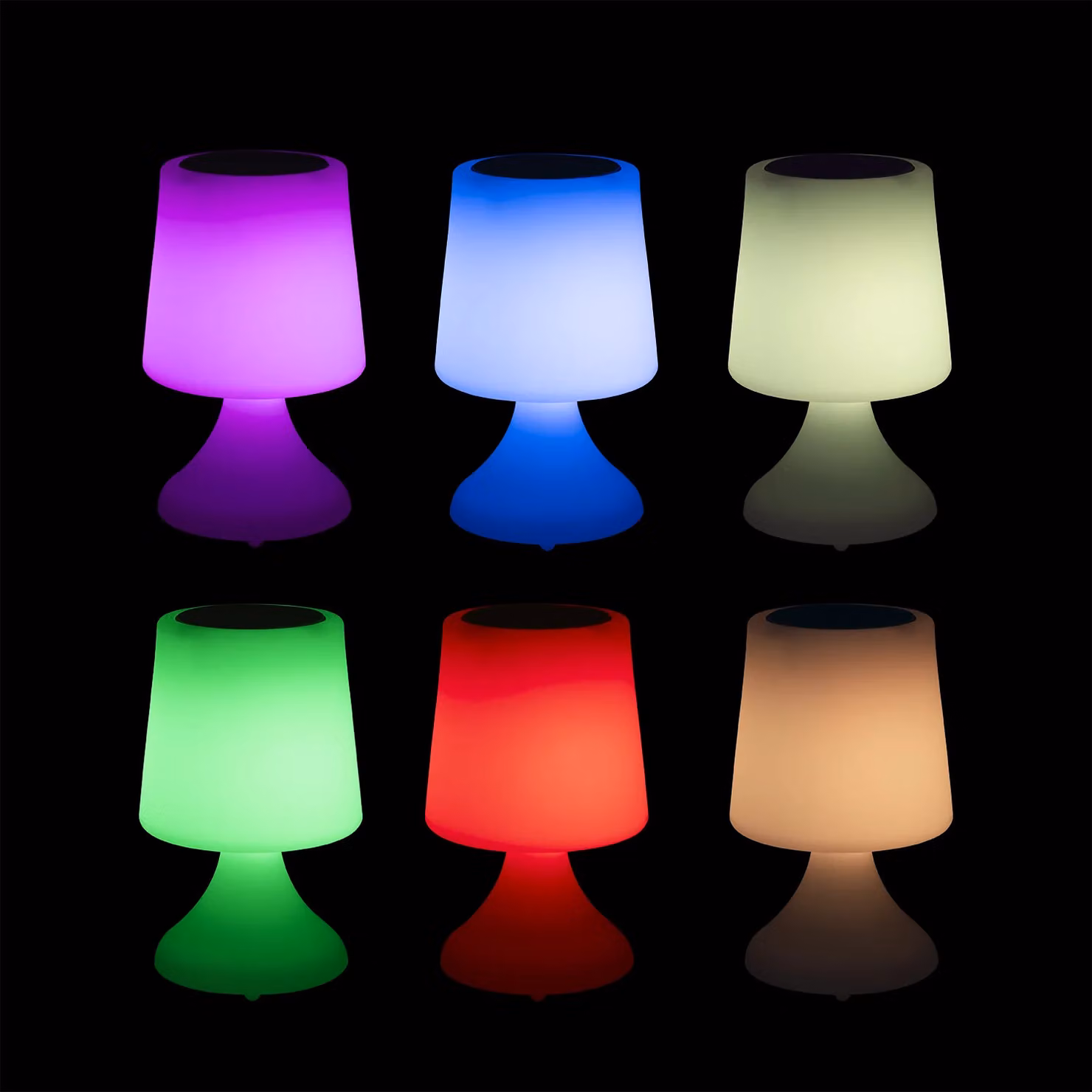 DICTROLUX Lampada LED Ricaricabile Multicolor con Speaker Bluetooth MooNy, Colore Bianco, Altezza: 26 cm – 3