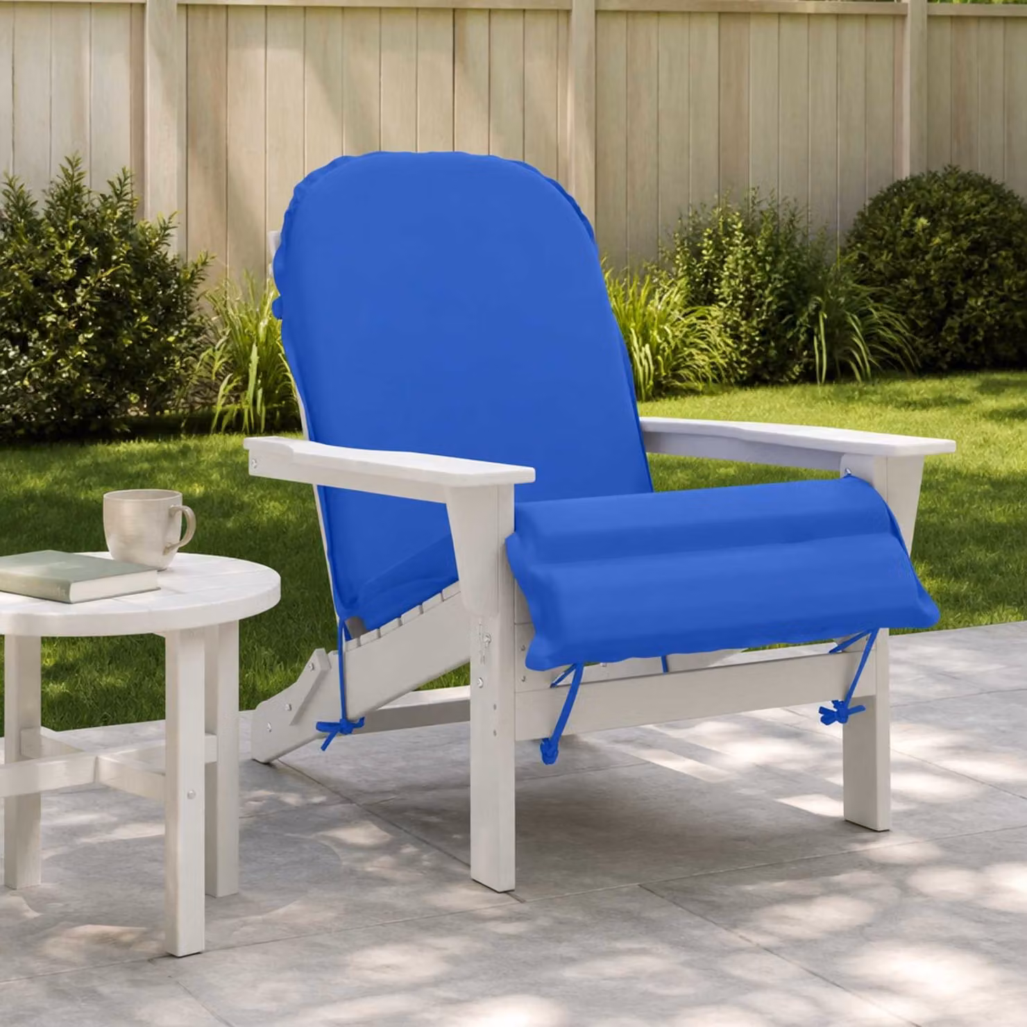 vidaXL Cuscino per Lounger Sole GEMERT Blu, 135 x 55 x 6 cm, 100% Poliestere con Rivestimento Lavabile e Resistente ai Raggi UV