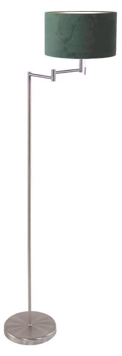 Lampada da terra - acciaio - Bella - metallo tessile - Ø 45cm - E27 - 3880ST - Mexlite