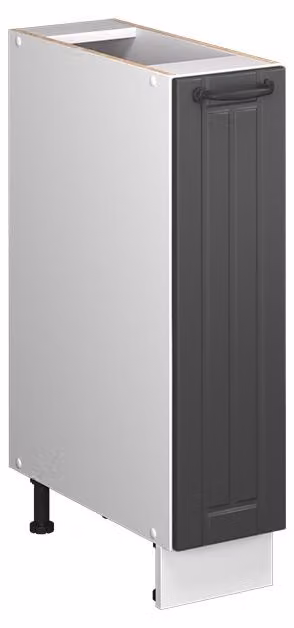 Armadio cucina dispensa alto Vicco Fame-Line Grigio scuro/Bianco 20 cm senza piano di lavoro, Model 61669