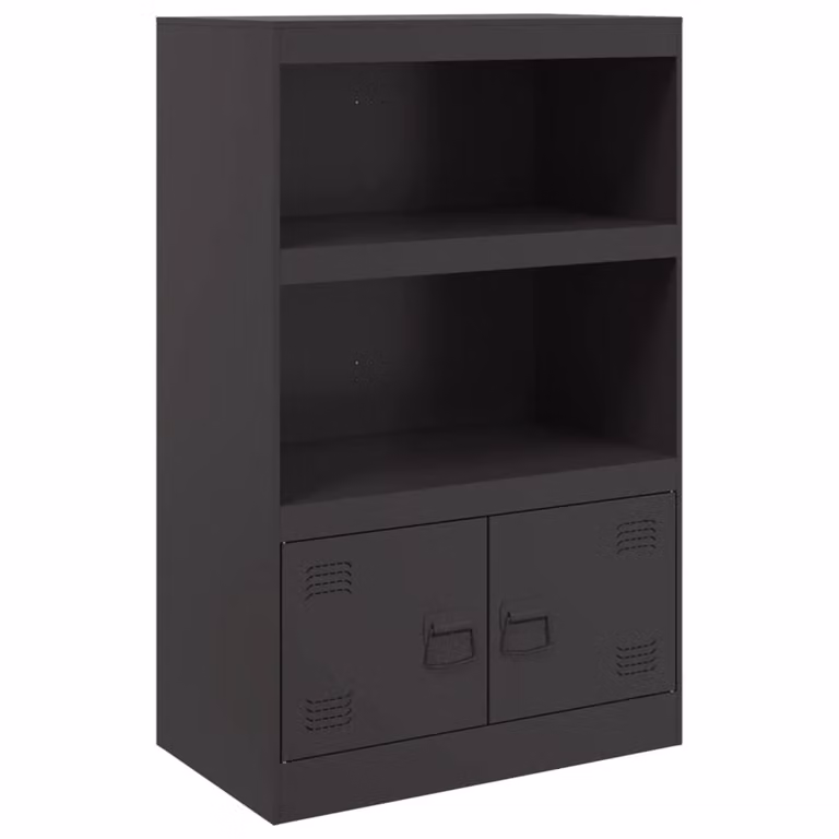Credenza Nera 67x39x107 cm in Acciaio