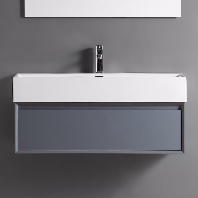 Mobile Lavabo Sospeso Liana con Cassetto e Lavabo Urban Grigio L: 101 cm