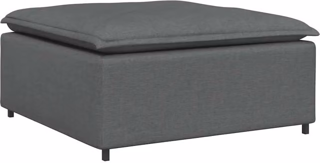 Divano | Divano da soggiorno | Sofa Modulare Poggiapiedi Modulo Grigio Scuro 100x100x48 cm