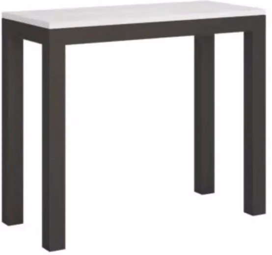 Consolle allungabile 90x40/196 cm Everyday Small Evolution bianco frassino telaio e gambe antracite