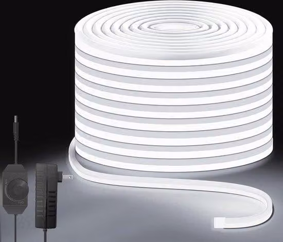 Striscia LED bianca fredda dimmerabile, 10 m, IP65, impermeabile, flessibile, per interni/esterni