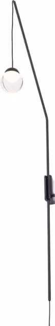 Applique nera con sfera bianca sospesa ZOOM LED 3W Maxlight