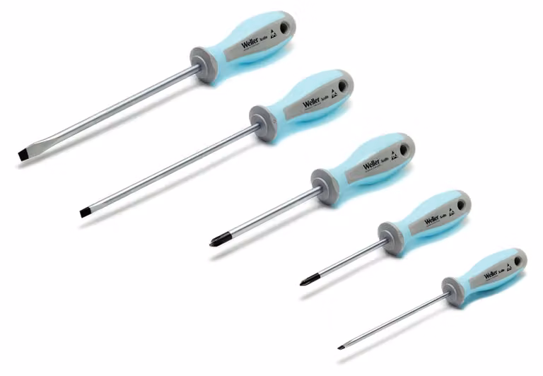 Set di cacciaviti a taglio a croce, antistatico ESD, composto da 5 pezzi, marca Weller Xcelite, modello XPE500