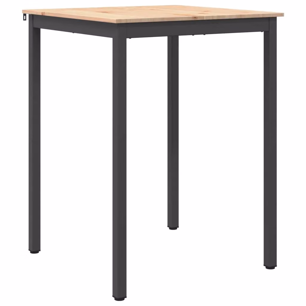 Tavolo da bar quadrato vidaXL in pino massello marrone L/P/H: 80 x 80 x 105 cm – 2