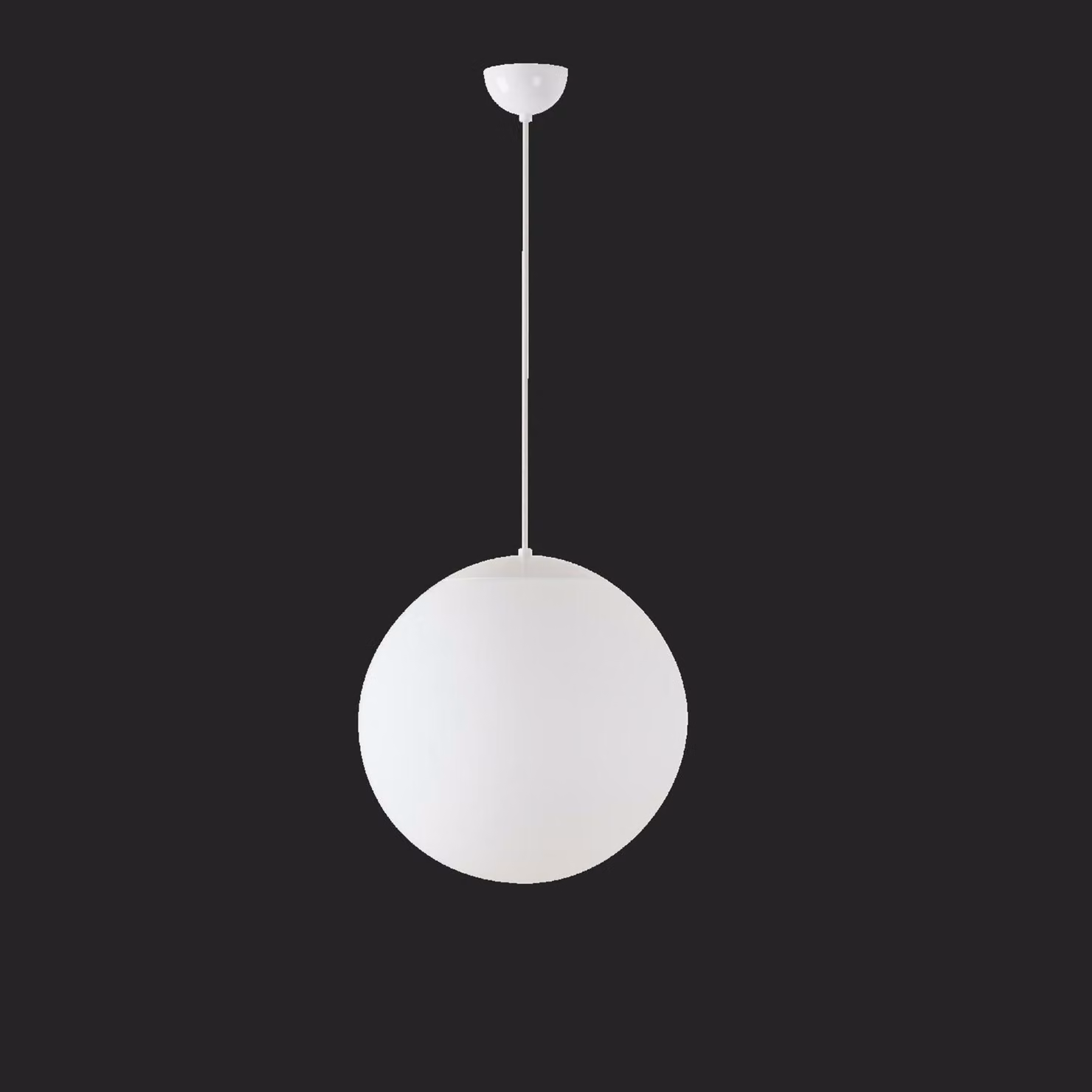 Apparecchio a sospensione LED di emergenza combinato con sospensione a cavo ADRIA S, variante: ADRIA S3, Ø 400 mm, BIANCO, 3000 K