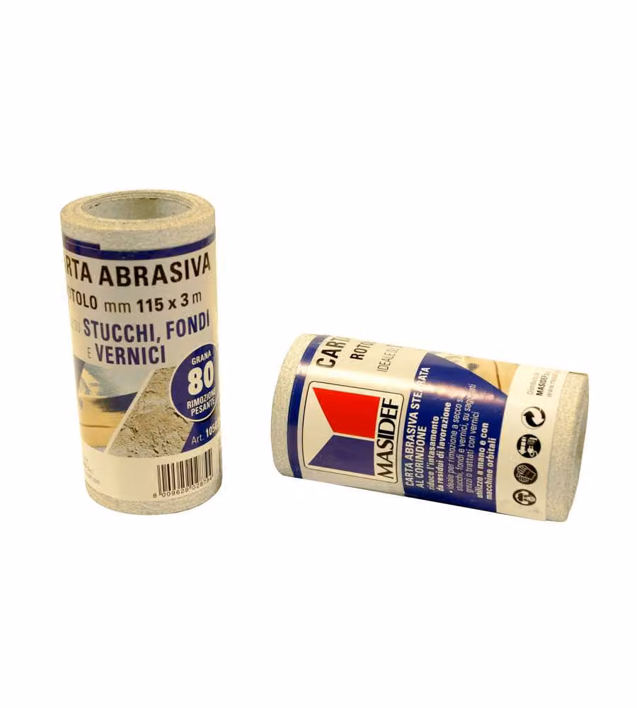Masidef Rotolo Carta Abrasiva Stearata - Finitura Vernici e Stucchi Grana 400