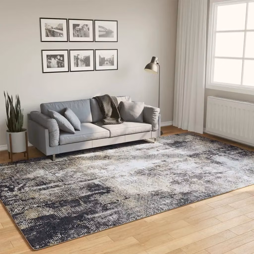 Tappeto da soggiorno moderno con design astratto multicolore, lavabile e fonoassorbente, L: 300 cm, P: 190 cm – 2