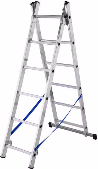 Scala Trasformabile Doppia in Alluminio Montanti Paralleli Gierre Formato: 2x12