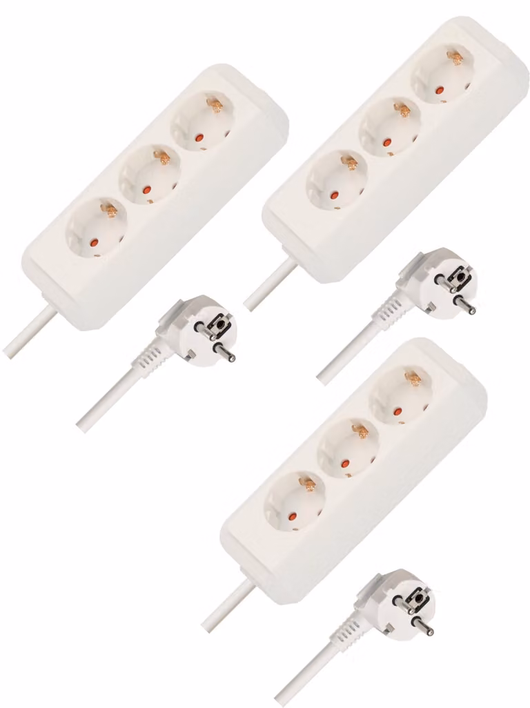 Set da 3 prese Brennenstuhl, serie Eco-Line, con cavo da 3 metri