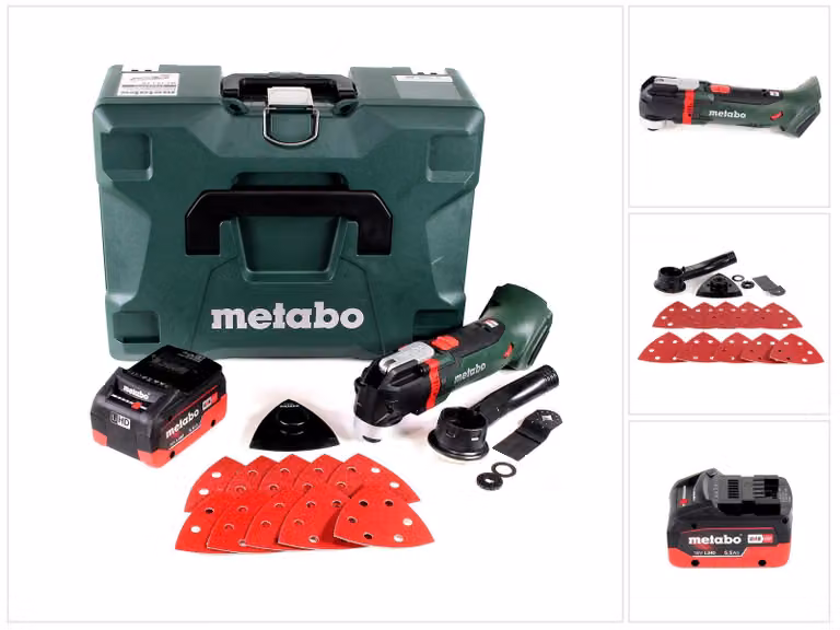Multiutensile a batteria Metabo MT 18 LTX 18V ( 613021840 ) compatibile OIS/Starlock + 1x batteria ricaricabile 5,5Ah + custodia - senza caricabatterie