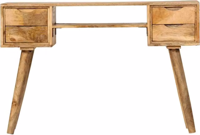 Scrivania in Legno Massello di Mango 115x47x76 cm 246791