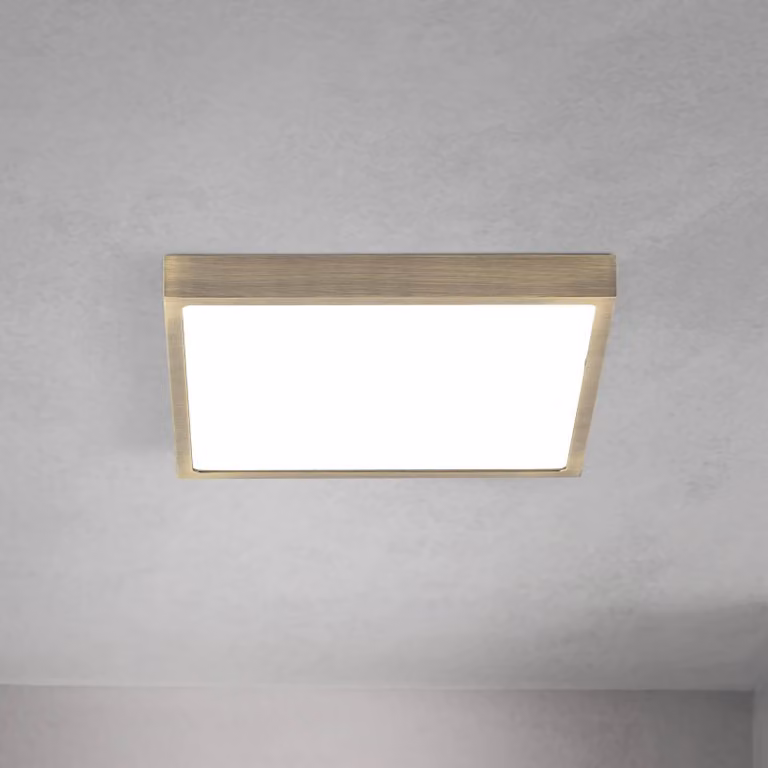 ORION Plafoniera a LED Disc, dimmerabile, Bronzo / Ottone antico, Soggiorno / Sala da pranzo, Alluminio, Moderno, Plafoniera LED
