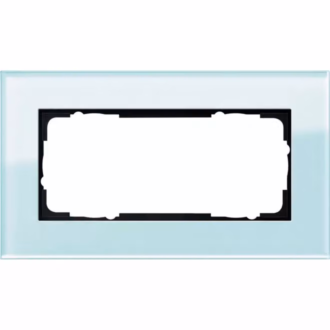 Gira 100218 Cornice di copertura doppia senza barra centrale Gira Esprit vetro menta