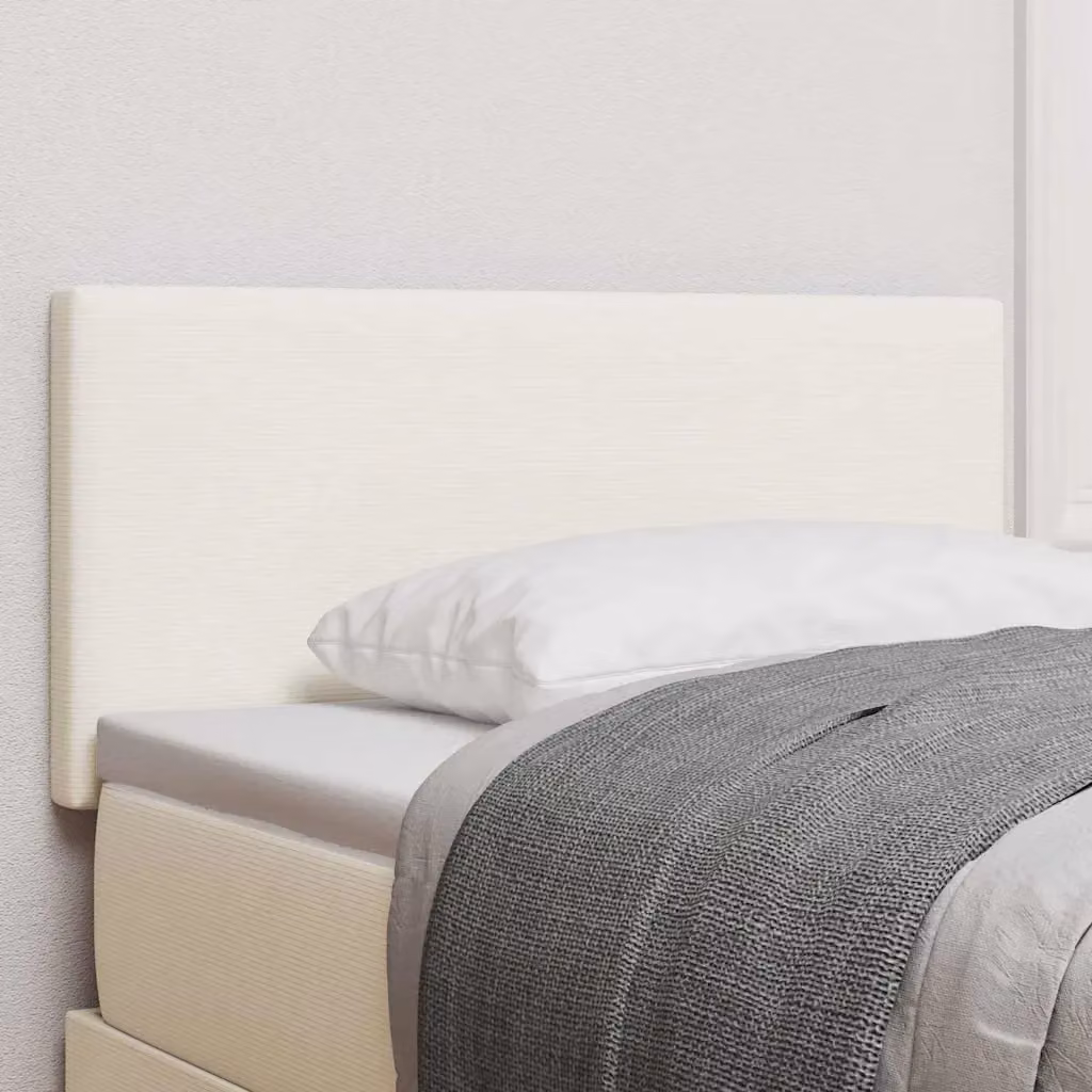 Testiera per letto con illuminazione LED vidaXL in tessuto cord beige, Larghezza: 100 cm
