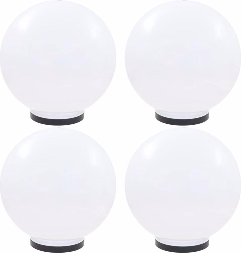 The Living Store Luci da giardino a LED 4 pz. Sferica 40 cm PMMA