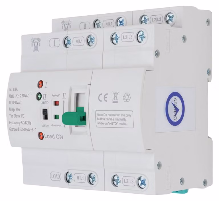 Interruttore automatico 4P 63A 400V, commutazione rapida
