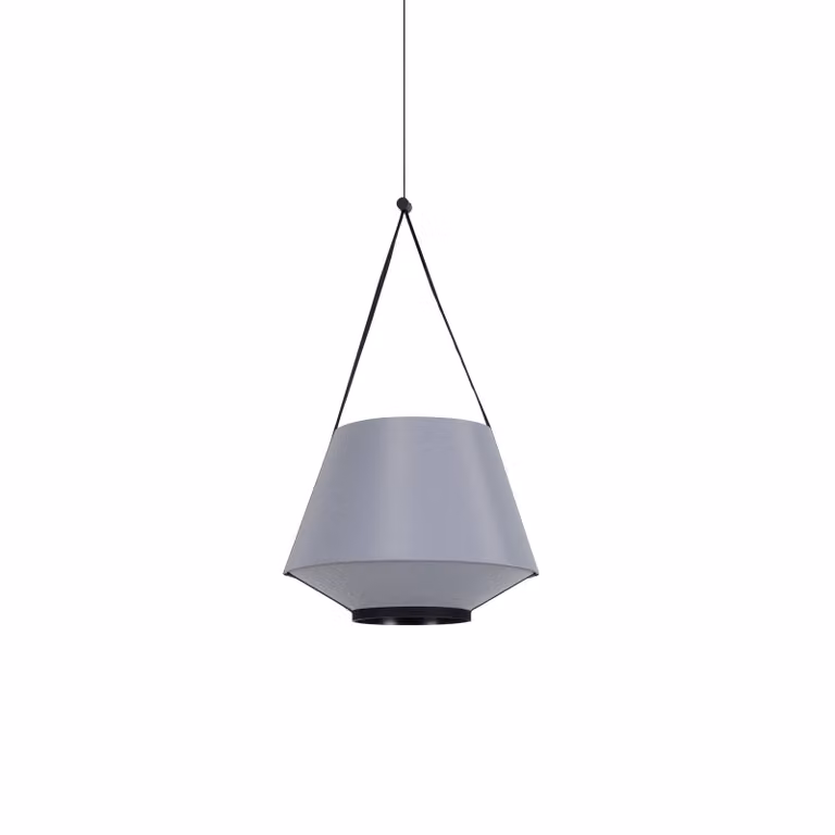 Forestier Lampada a sospensione Carrie XS, dimmerabile, Alluminio / Grigio / Zincato, Soggiorno / Sala da pranzo, Tessuto / Stoffa / Seta, Design, Lampada a sospensione