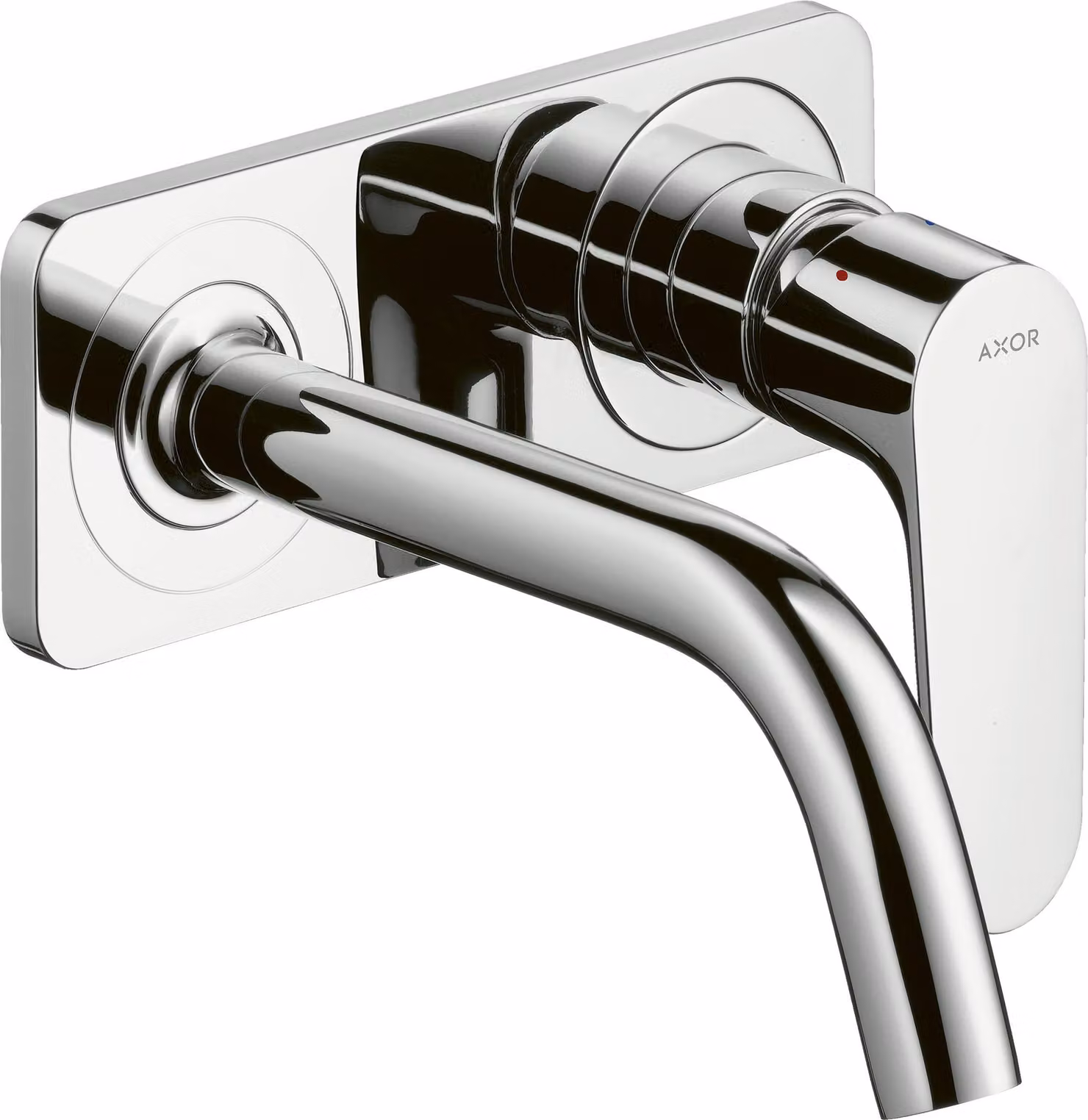 hansgrohe AXOR Citterio Mitigeur monocommande de lavabo encastré avec plaque et bec court Montage mural, 34112000, 34112000
