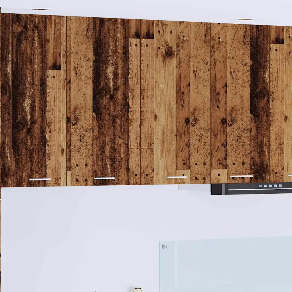 Armadio pensile da cucina vidaXL in legno effetto vecchio marrone con ante a battente e ripiani interni L 80 x P 31 x H 80 cm
