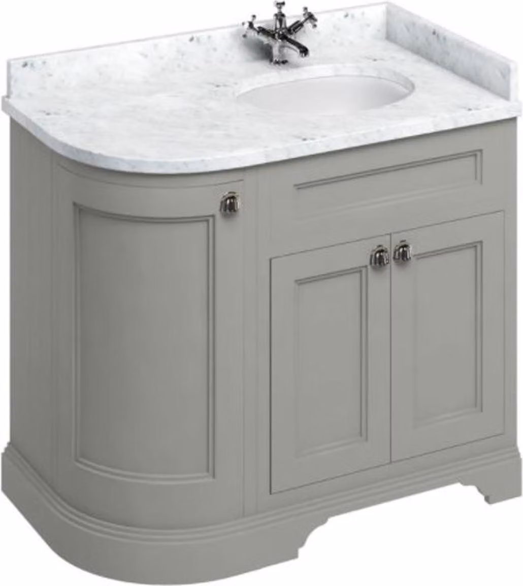 Mobile lavabo Casa Padrino con piano in marmo e 3 ante - Lavabo