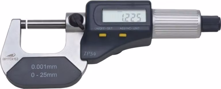 Helios Preisser Digitale Bügelmessschraube (IP54, mm/inch, Messbereich 25°50mm)