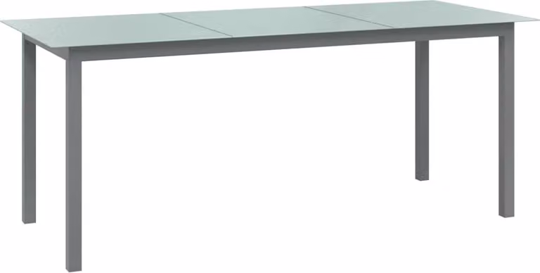 Maison Exclusive - Tavolo da giardino grigio chiaro 190x90x74 cm in alluminio e vetro