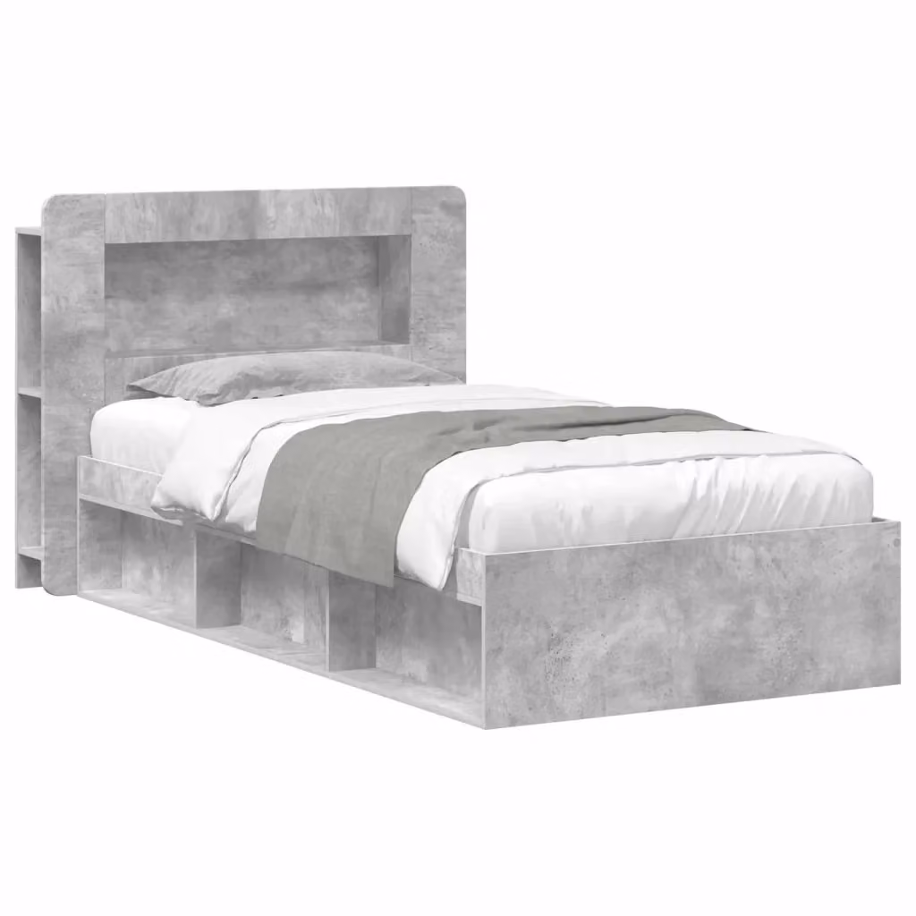 Letto moderno vidaXL con contenitore e cassetti in grigio, L 190 x P 93,5 x H 211,5 cm – 2