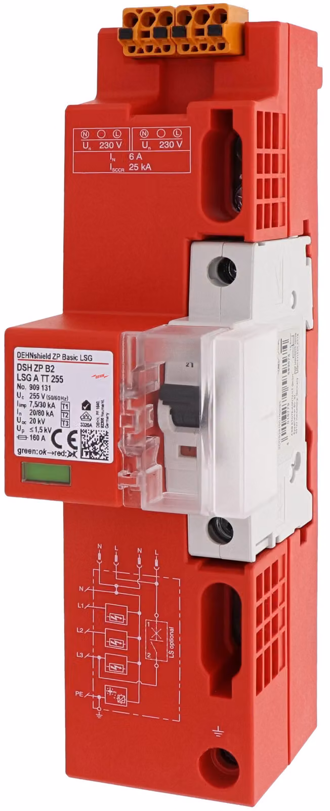 DEHN DSH ZP B2 LSG A TT 2 DSH ZP B2 LSG A TT 255 ÜSS Kombi-Ableite (909131)