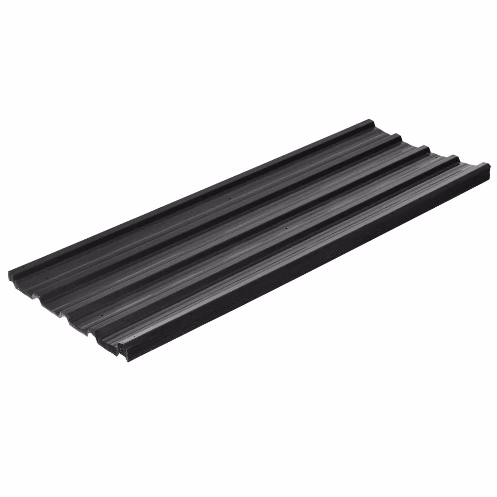Pannelli per tetto in acciaio zincato Zephmum colore grigio antracite L: 129 cm, P: 45 cm – 2