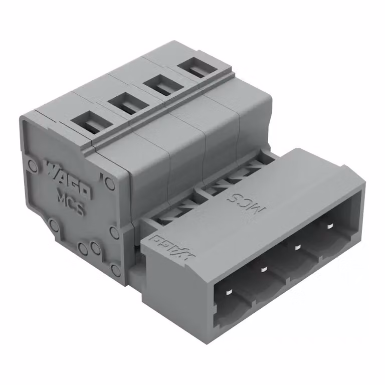 Connettore maschio a 1 filo WAGO;CAGE CLAMP®;2,5 mm²;grigio 231-604