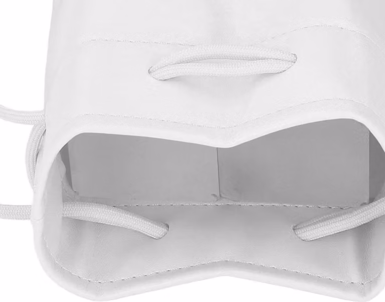 Borsa in Finto cuoio con cordoncino, portatile, impermeabile, fotocamera istantanea universale, stampante per pellicole, organizer per riporre oggetti, bianco