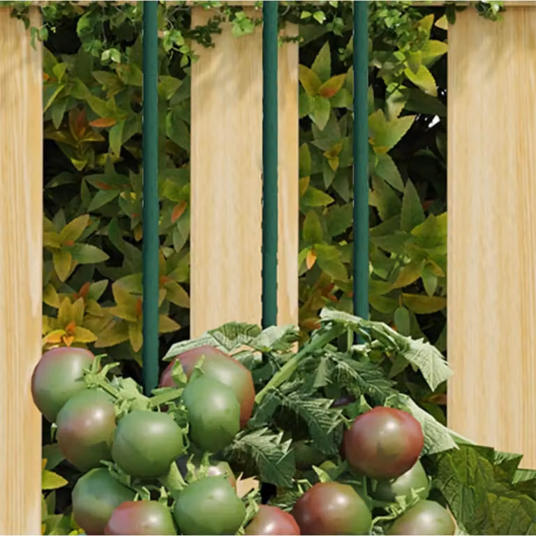 Set di 30 supporti per piante da giardino vidaXL in acciaio verde, Altezza: 115 cm