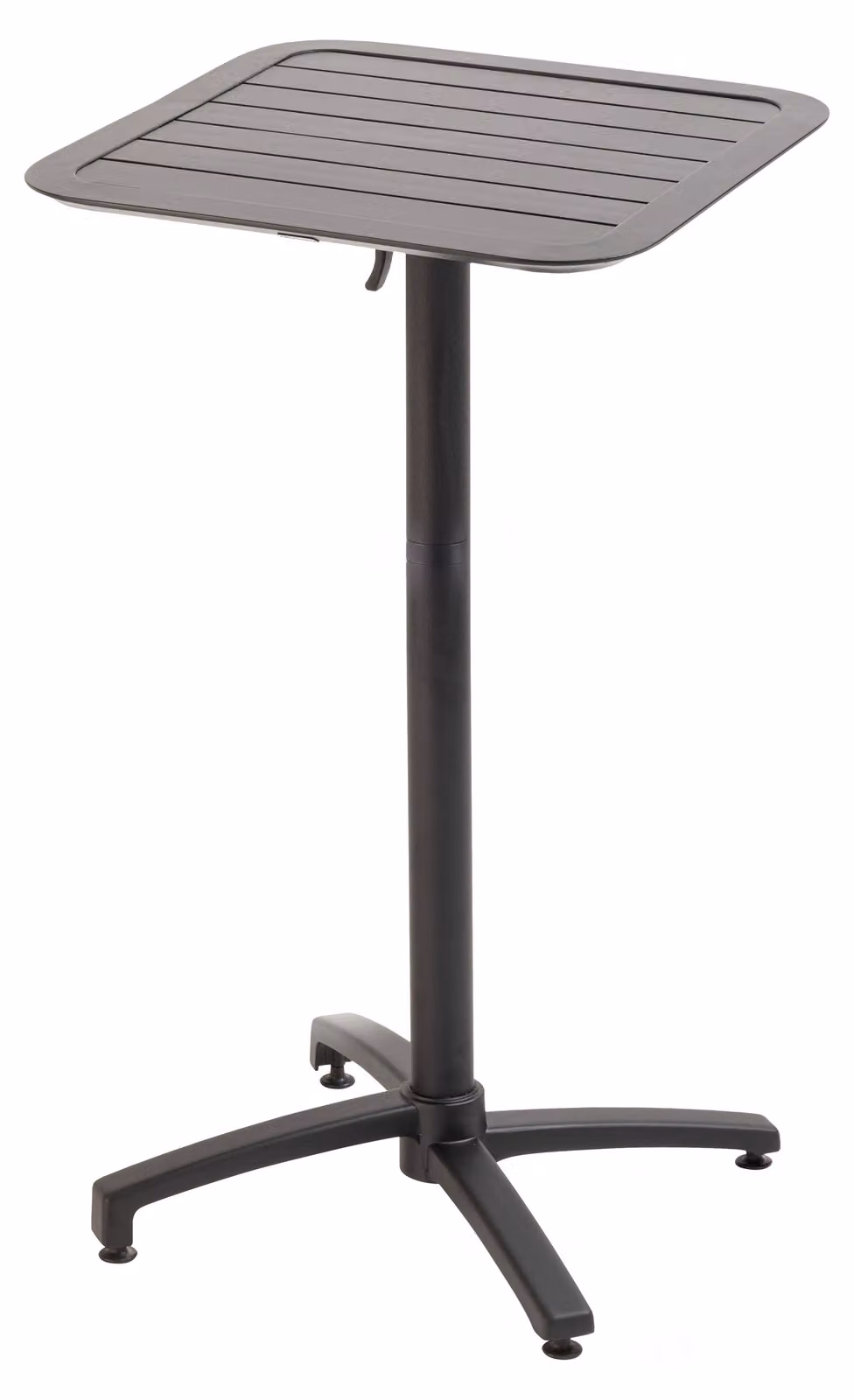 Tavolo reclinabile in alluminio nero alto 60x60 cm - Oviala Almada
