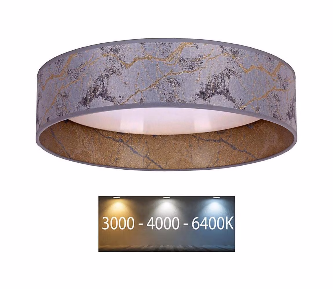 Brilagi - Plafoniera LED VELVET LED/12W/230V d. 30 cm 3000K/4000K/6400K grigio/oro