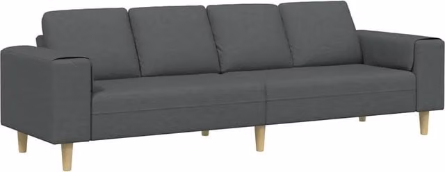 Divano | Divano da soggiorno | Sofa per Soggiorno Grigio scuro 250 x 77 x 76 cm Poliestere