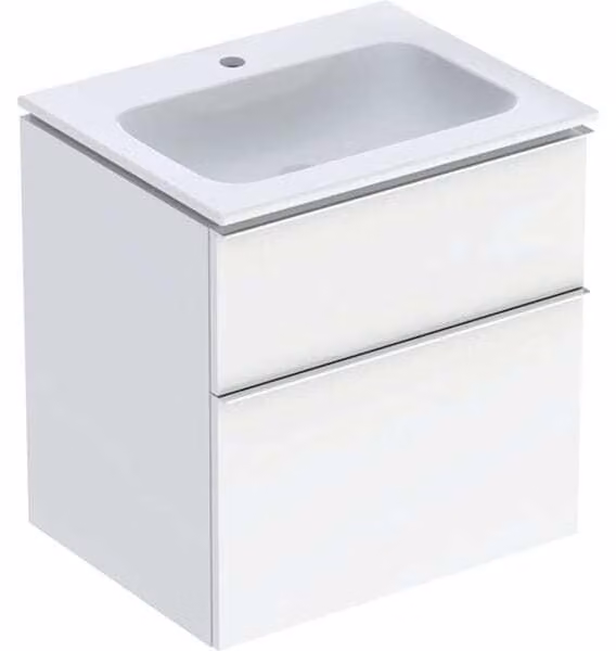 Geberit iCon Set lavabo pour meubles avec meuble sous-lavabo, 2 tiroirs, 60x63x48 cm, 502331, 502.331.01.2, 502.331.01.2