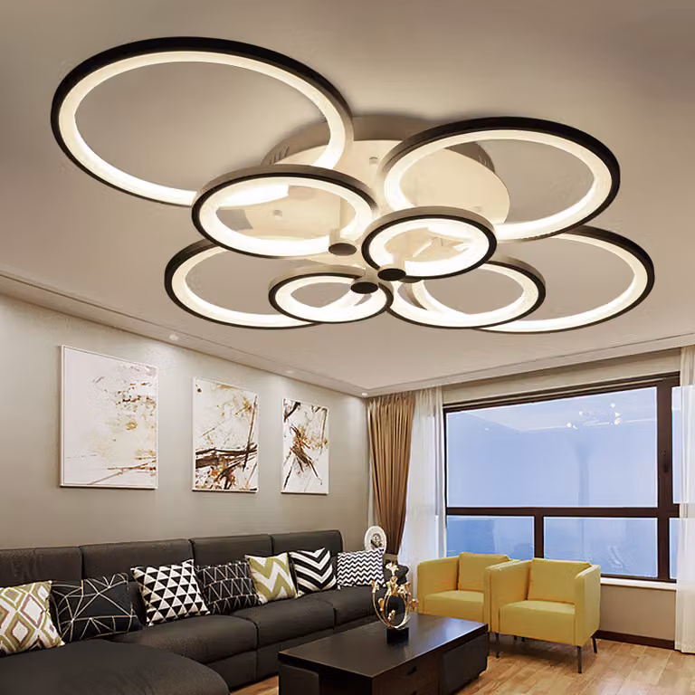 Plafoniera LED Plafoniera 6067-8 100x80x17cm LED 148W telecomando luce colore/luminosità regolabile dimmerabile lampada struttura in metallo laccato bianco