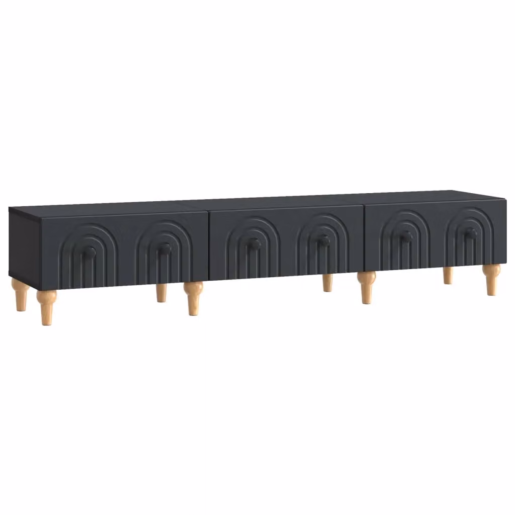 Mobile TV moderno Design In in legno ingegnerizzato nero L: 147 cm, P: 34,5 cm, H: 30 cm – 2
