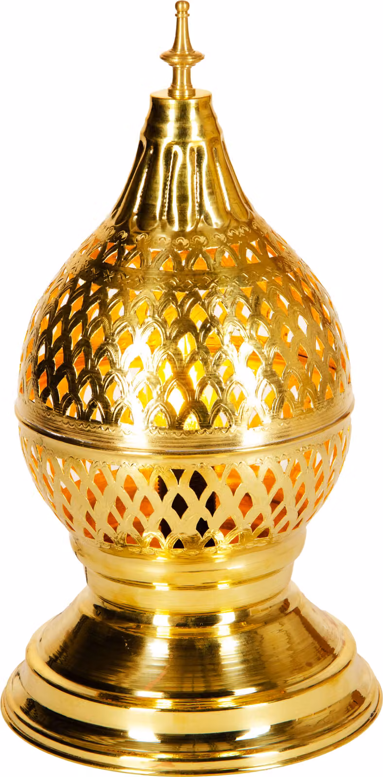 Lampada da tavolo orientale in ottone lampada da comodino Ishrat oro