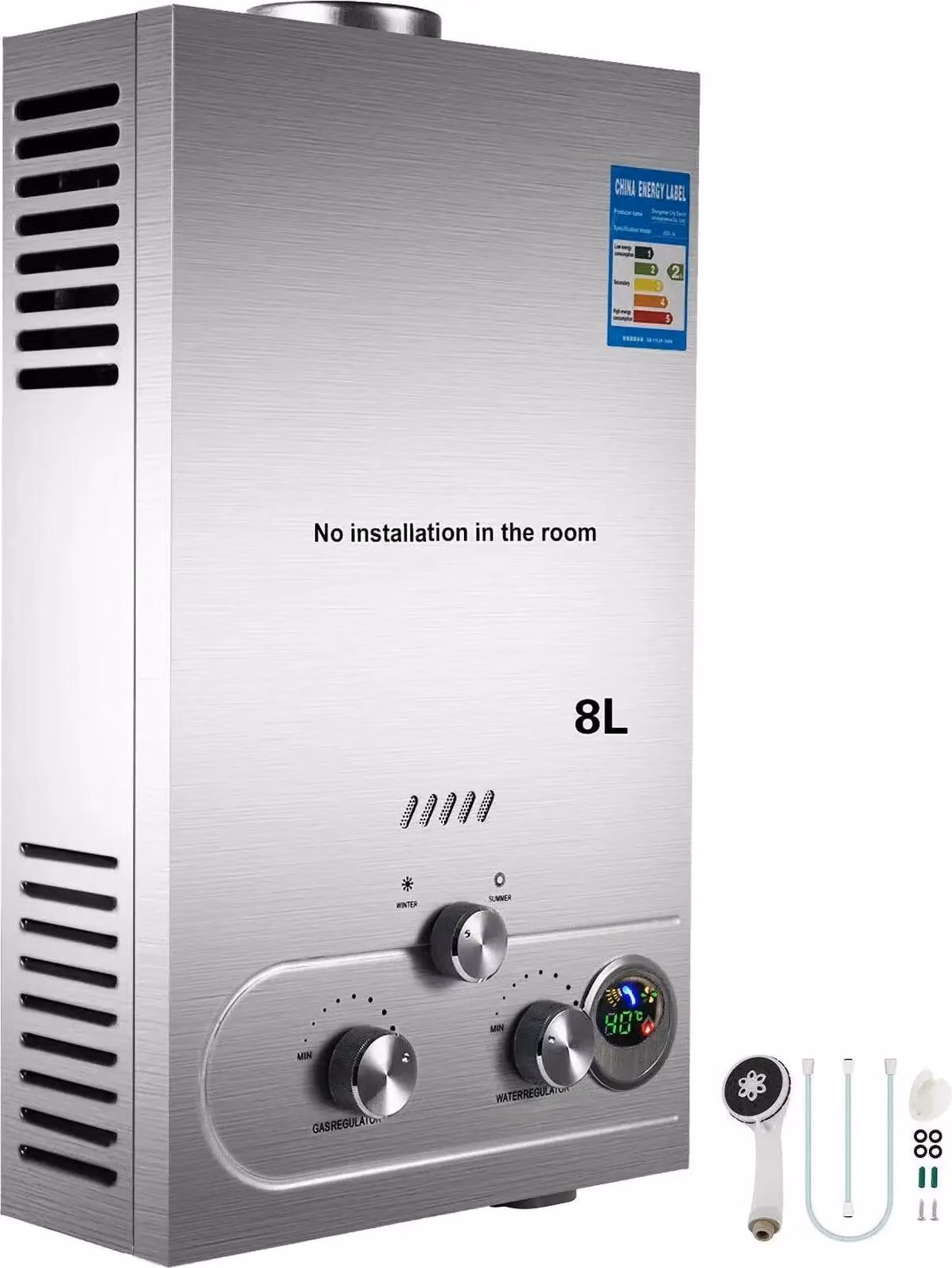 Scaldabagno, montaggio a parete, diverse caratteristiche di sicurezza, 8 L 16 kW