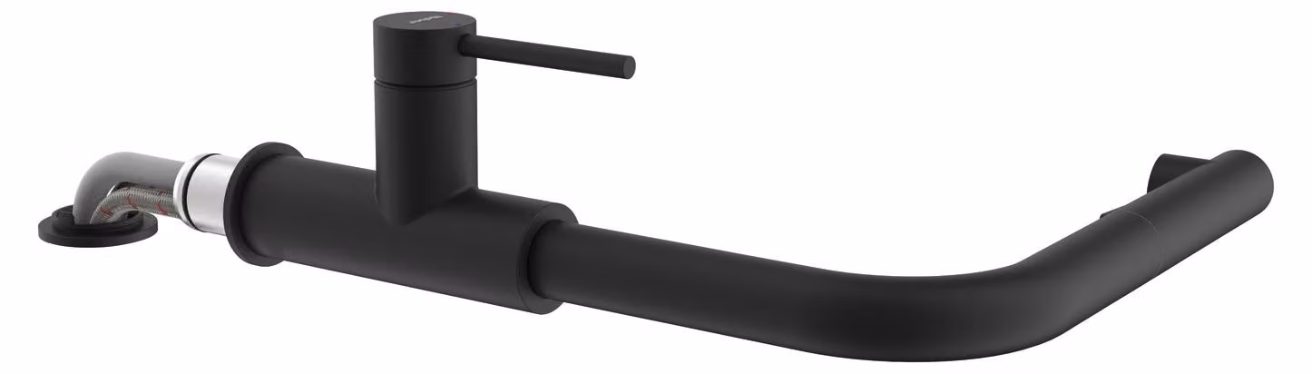 SERVIZIO Namor® 4 rubinetti da finestra, miscelatore per lavello, nero opaco, alta pressione